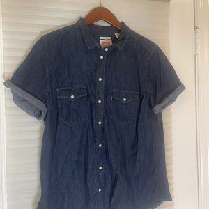 Denim Dark Wash Blouse